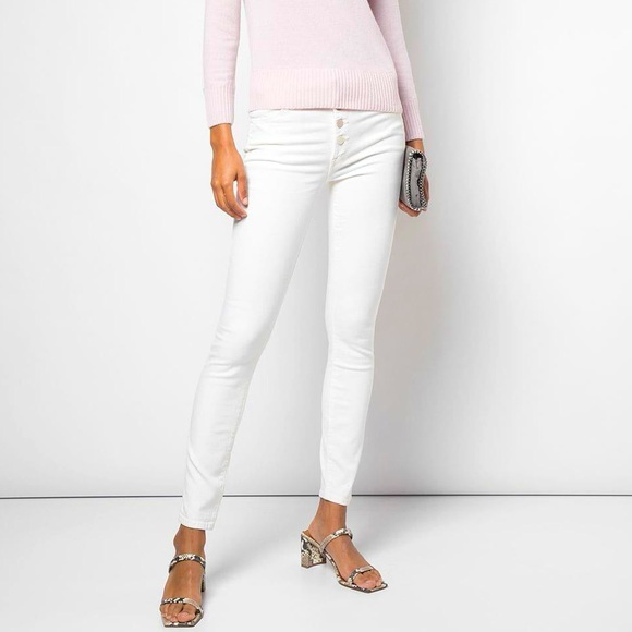 MOTHER The Pixie high rise stretch ivory ankle jeans size 27 - Picture 1 of 17